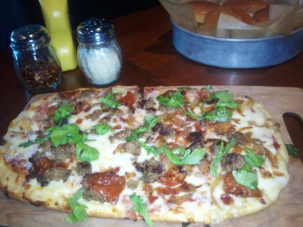 Amy, Brick House, November 2012, pizza