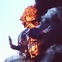 Big Tex on fire