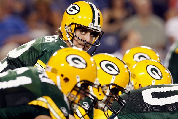 Aaron Rodgers head above