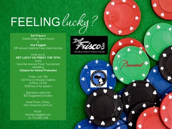 Save the Animals Poker Tournament benefiting Citizens for Animal Protection