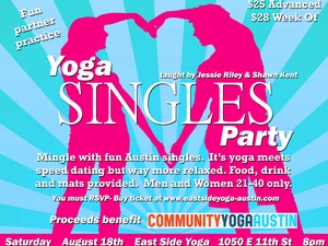 Austin photo: Events_Singles Yoga_Poster