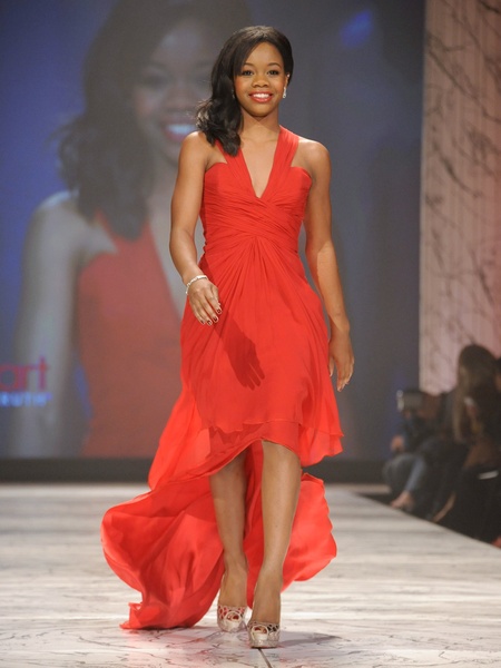 5, The Heart Truth 2013 Fashion Show, Gabrielle Douglas wearing Pamella Roland