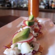 Marcy, happy hour deals with food, August 2012, Mockingbird Bistro, mini snapper ceviche tostadas