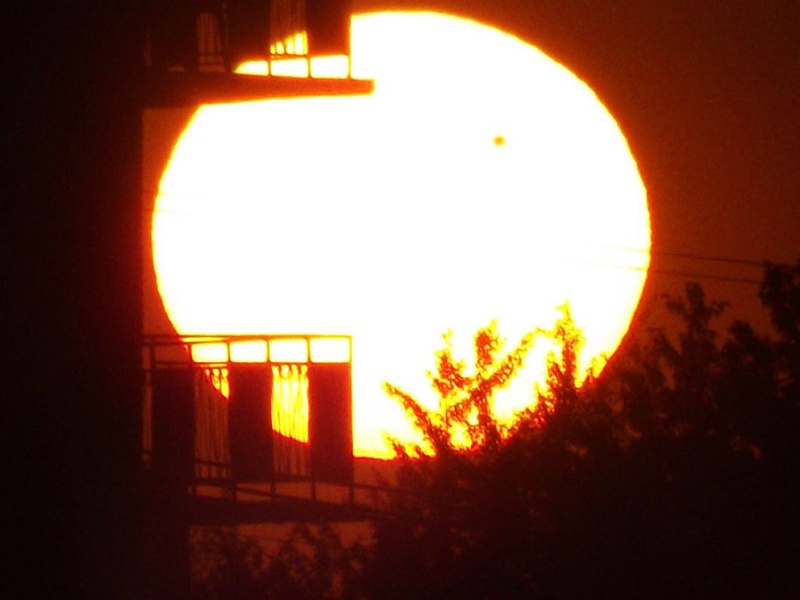 Venus, transit, by Hamilton Weather
