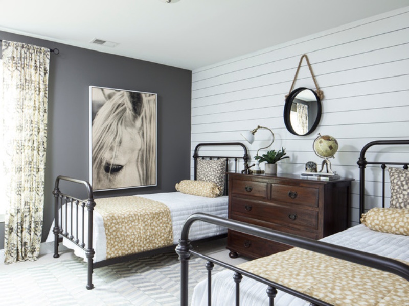 Shiplap in a bedroom