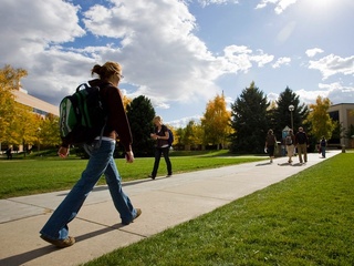 Walking on campus