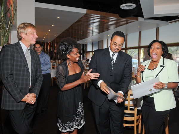 Nancy, business volunteers for the arts, October 2012, Jonathan Glus, Tonya Bradley, Marc Newsome, Beryl Basham
