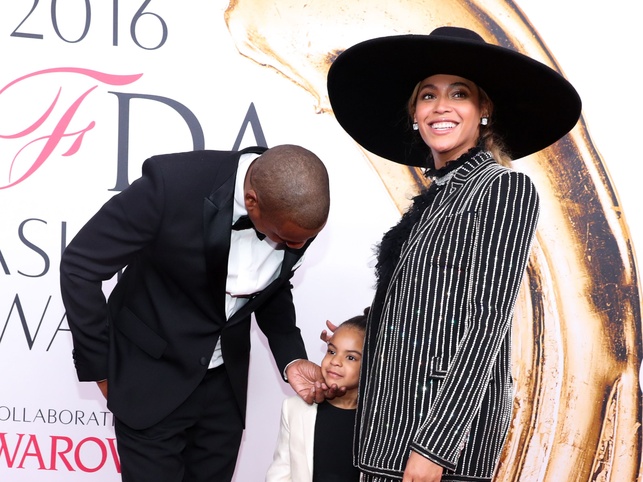 Jay Z, Blue Ivy and Beyonce at CFDA Awards