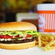 Whataburger, hamburger burger, french fries