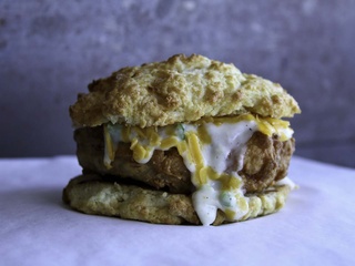 Chicken-fried burger at Grub Burger Bar