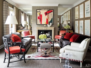 J. Randal Powers, living room, Architectural Digest, November 2012 issue, October 2012