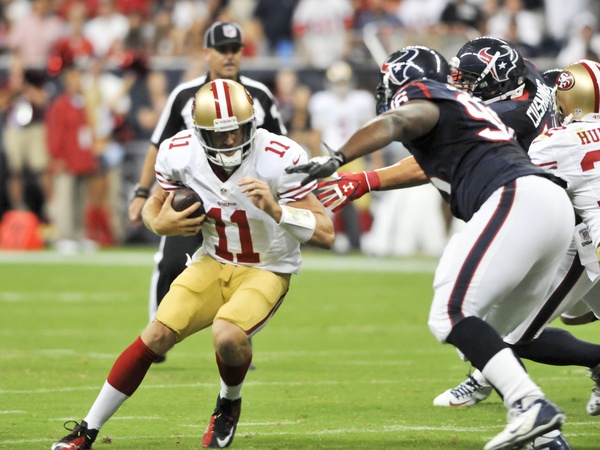 Alex Smith pass rush Texans