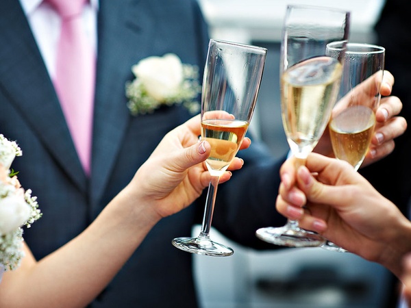 wedding, toast, champagne
