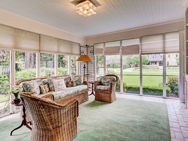 Denton Cooley River Oaks home for sale garden room