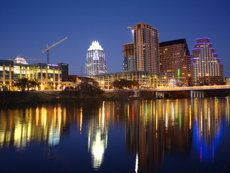 Austin skyline city buildings