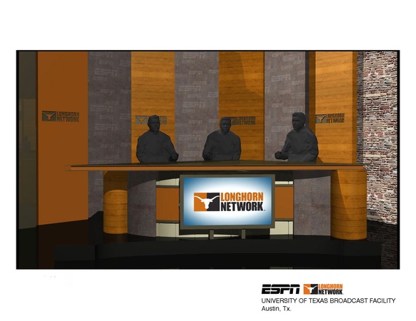 Austin Photo Set: News_Kevin_Longhorn Network_July 2011_set desk