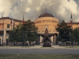 Bullock Texas State History Museum building front star