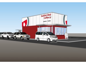 Rendering of Seattle's Best Coffee drive-thru