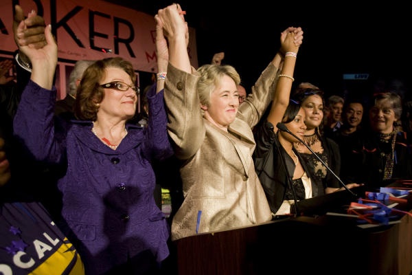Annise Parker hands raised