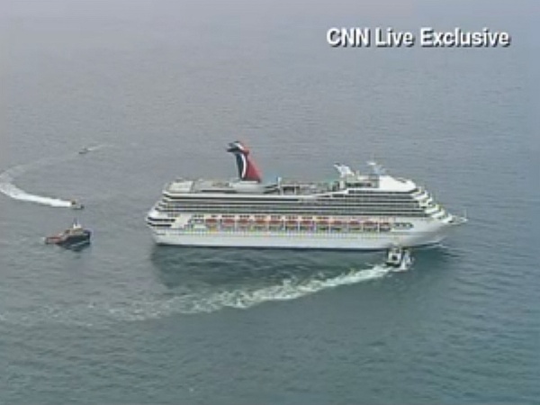 Carnival Triumph, being towed to Mobile