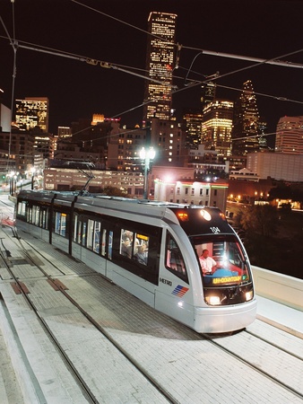 METRO, Houston, skyline, light rail