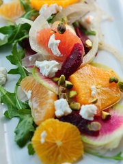 Citrus, fennel, radish and beet salad