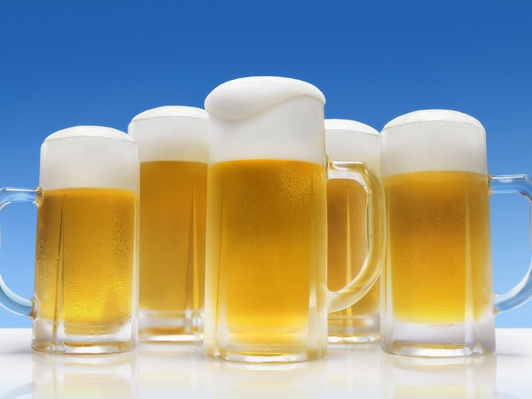 beer, beer mugs, foam