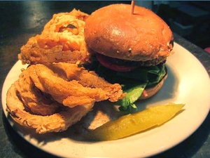 Green veggie burger