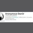 Anonymous Own3r, hacker, twitter