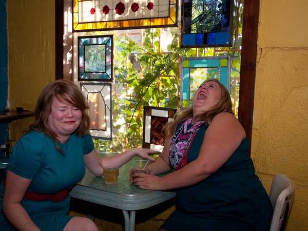 Austin Photo Set: News_Mike_Drunk dial ladies_Oct 2011_laughing1