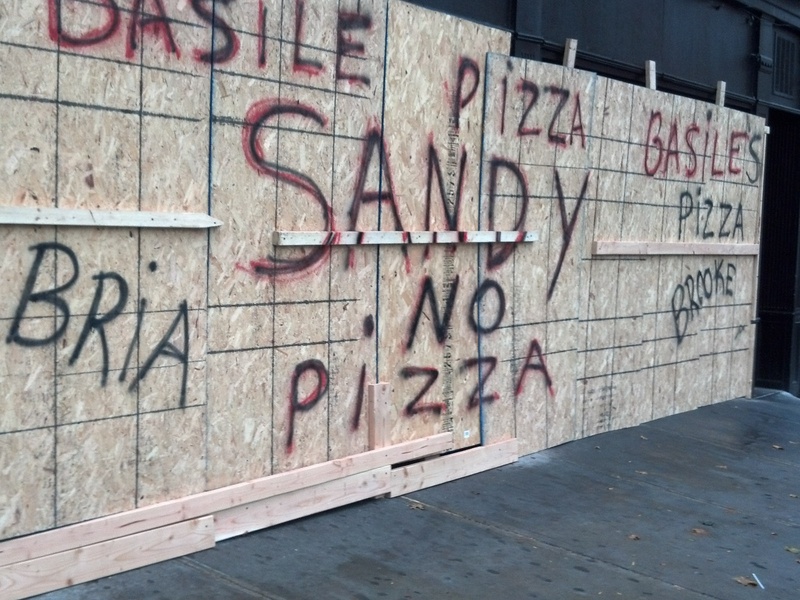 Hurricane Sandy, photos, October 2012, Eric Hahn, Noboken, N.J. graffiti, wall