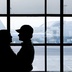 Meet at the Airport couple silhouette