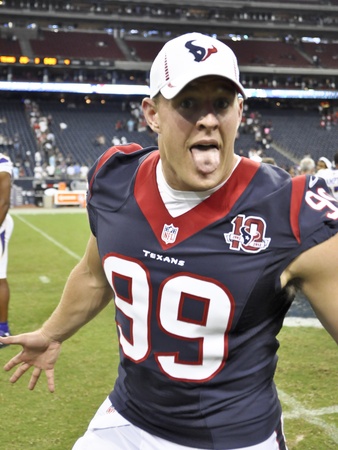 J.J. Watt tongue out Texans