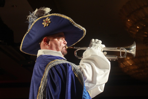 Winter Ball, January 2013, Trumpet announcing start of Winter Ball