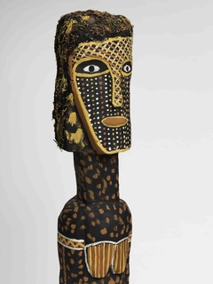 Tess Tipungwuti, Australian (Tiwi, Tiwi Islands), n.d., Bima (detail), 2006, Ironwood with natural ochre pigments, h. 57 in.; w. 7 in., Gift of the Lam Family, 2016.14.37